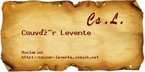 Csuvár Levente névjegykártya